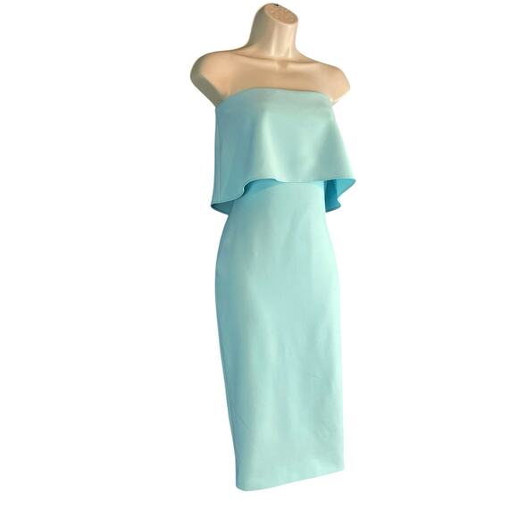 Likely Driggs Cocktail Dress In Seafoam Strapless Midi Size 2 - Picture 3 of 7